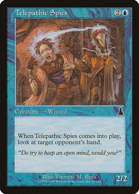 Telepathic Spies - Urza's Destiny Magic: The Gathering trading card