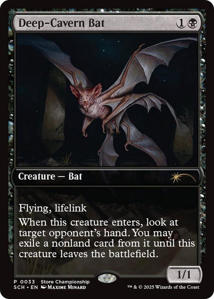 Deep-Cavern Bat - Game Day & Store Championship Promos Magic: The Gathering trading card