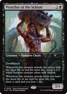 Preacher of the Schism - Game Day & Store Championship Promos (GAME) #34 - Promo Magic: The Gathering Trading Card