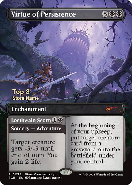 Virtue of Persistence (Top 8) - Game Day & Store Championship Promos Magic: The Gathering trading card