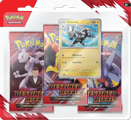 Destined Rivals 3 Pack Blister [Zebstrika] - SV10: Destined Rivals Pokémon trading card