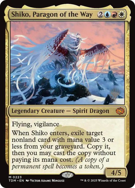 Shiko, Paragon of the Way - Promo Pack: Tarkir: Dragonstorm Magic: The Gathering trading card