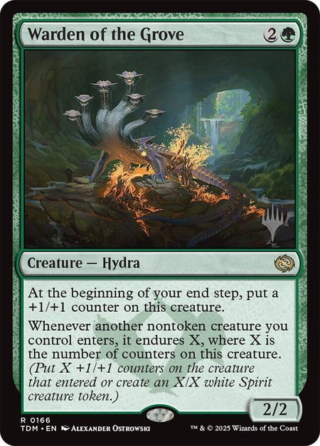 Warden of the Grove - Promo Pack: Tarkir: Dragonstorm Magic: The Gathering trading card