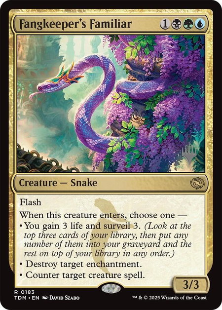 Fangkeeper's Familiar - Promo Pack: Tarkir: Dragonstorm Magic: The Gathering trading card