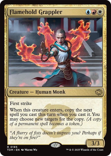 Flamehold Grappler - Promo Pack: Tarkir: Dragonstorm Magic: The Gathering trading card