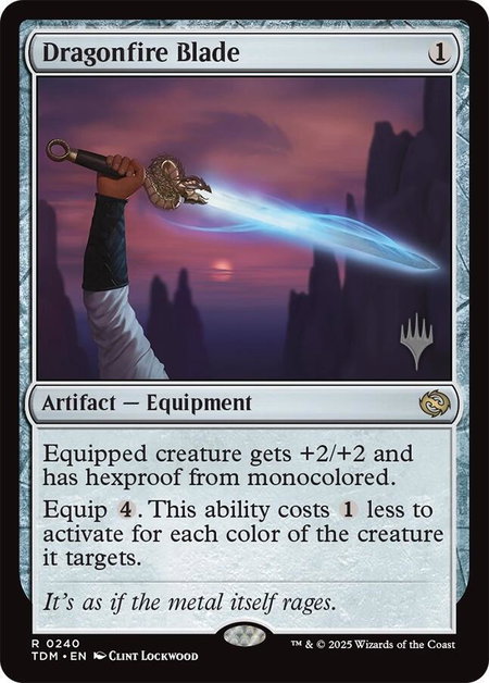 Dragonfire Blade - Promo Pack: Tarkir: Dragonstorm Magic: The Gathering trading card