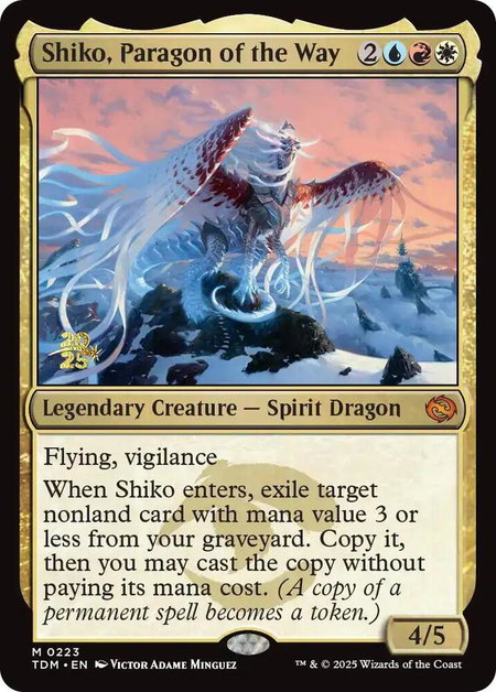 Shiko, Paragon of the Way - Prerelease Cards Magic: The Gathering trading card