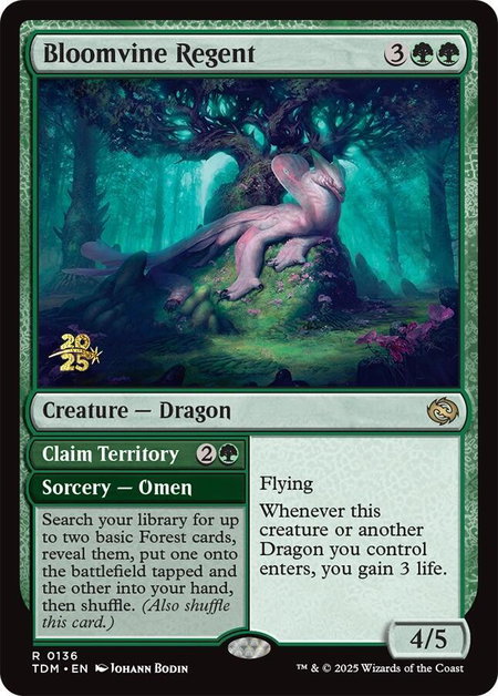 Bloomvine Regent - Prerelease Cards Magic: The Gathering trading card