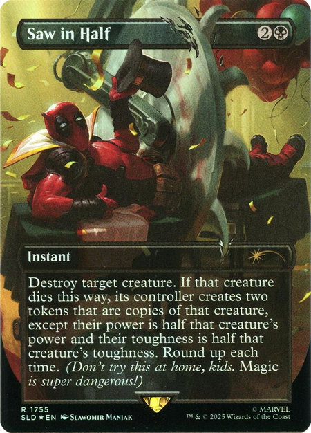 Saw in Half (Rainbow Foil) - Secret Lair Drop Series Magic: The Gathering trading card