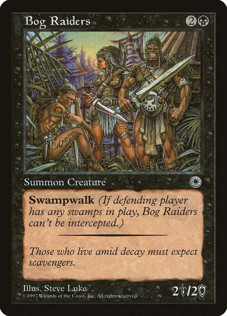 Bog Raiders trading card from Portal Bog Raiders - Portal Magic: The Gathering trading card