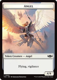 Angel // Spirit  Double-Sided Token - Commander: Tarkir: Dragonstorm (TDC) #2 // 6 - Token Magic: The Gathering Trading Card