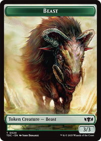 Beast // Treasure Double-Sided Token - Commander: Tarkir: Dragonstorm (TDC) #20 // 16 - Token Magic: The Gathering Trading Card