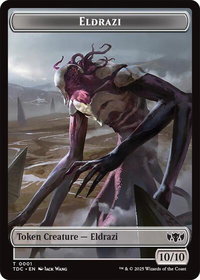 Eldrazi // Citizen Double-Sided Token - Commander: Tarkir: Dragonstorm (TDC) #1 // 26 - Token Magic: The Gathering Trading Card