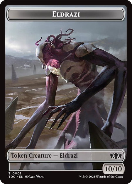 Eldrazi // Citizen Double-Sided Token - Commander: Tarkir: Dragonstorm Magic: The Gathering trading card