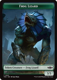 Frog Lizard // Dragon (0014) Double-Sided Token - Commander: Tarkir: Dragonstorm (TDC) #21 // 14 - Token Magic: The Gathering Trading Card