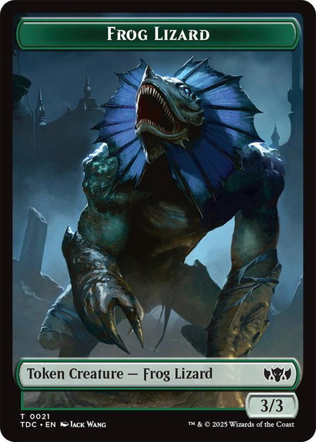 Frog Lizard // Dragon (0014) Double-Sided Token - Commander: Tarkir: Dragonstorm Magic: The Gathering trading card