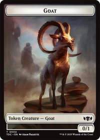 Goat // Timeless Witness Double-Sided Token - Commander: Tarkir: Dragonstorm (TDC) #4 // 11 - Token Magic: The Gathering Trading Card
