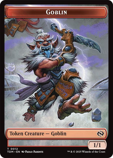 Goblin // Soldier (0004) Double-Sided Token - Tarkir: Dragonstorm Magic: The Gathering trading card