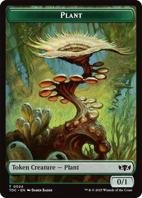 Plant // Goat Double-Sided Token - Commander: Tarkir: Dragonstorm (TDC) #24 // 4 - Token Magic: The Gathering Trading Card
