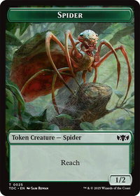 Spider // Bird Double-Sided Token - Commander: Tarkir: Dragonstorm (TDC) #25 // 2 - Token Magic: The Gathering Trading Card