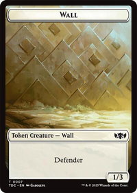 Wall // Spider Double-Sided Token - Commander: Tarkir: Dragonstorm (TDC) #7 // 25 - Token Magic: The Gathering Trading Card