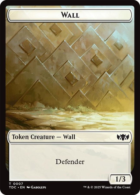 Wall // Spider Double-Sided Token - Commander: Tarkir: Dragonstorm Magic: The Gathering trading card