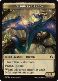 Reliquary Dragon // Dragon (0011) Double-Sided Token - Tarkir: Dragonstorm (TDM) #15 // 11 - Token Magic: The Gathering Trading Card