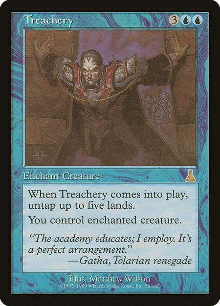 Treachery - Urza's Destiny Magic: The Gathering trading card
