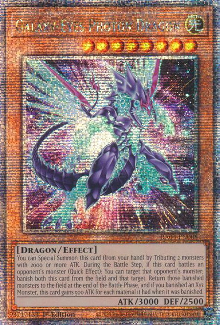 Galaxy-Eyes Photon Dragon (New Art) (Quarter Century Secret Rare) - Quarter Century Stampede YuGiOh trading card
