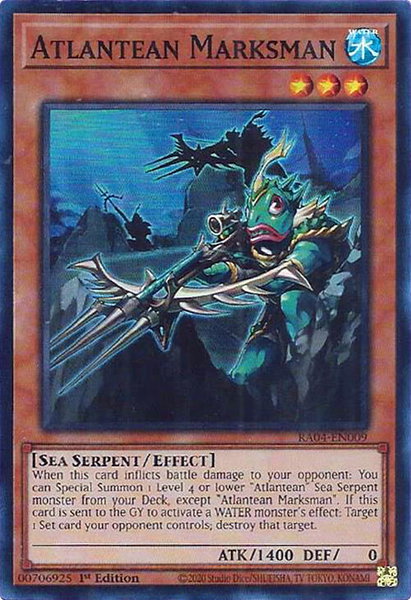 Atlantean Marksman trading card from Quarter Century Stampede Atlantean Marksman - Quarter Century Stampede YuGiOh trading card