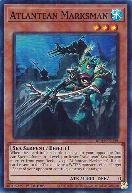 Atlantean Marksman - Quarter Century Stampede YuGiOh trading card