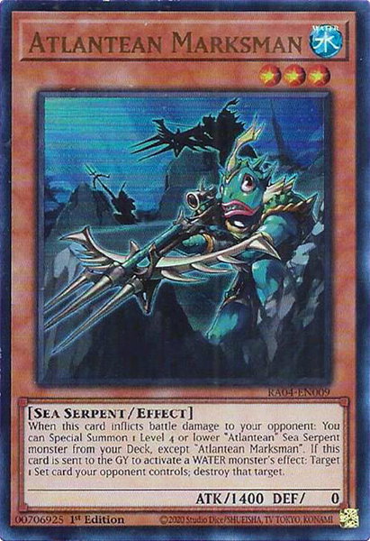 Atlantean Marksman (UR) trading card from Quarter Century Stampede Atlantean Marksman (UR) - Quarter Century Stampede YuGiOh trading card