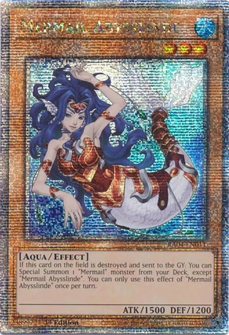 Mermail Abysslinde (Quarter Century Secret Rare) - Quarter Century Stampede YuGiOh trading card