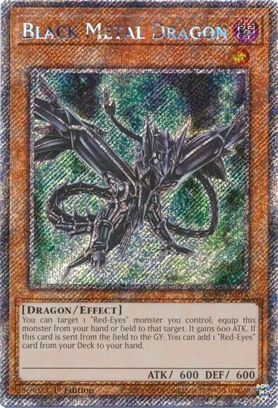 Black Metal Dragon (Platinum Secret Rare) - Quarter Century Stampede YuGiOh trading card