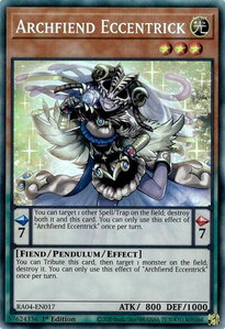 Archfiend Eccentrick (PCR) - Quarter Century Stampede  #RA04-EN017 - Prismatic Collector's Rare YuGiOh Trading Card