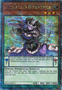 Archfiend Eccentrick (Quarter Century Secret Rare) - Quarter Century Stampede  #RA04-EN017 - Quarter Century Secret Rare YuGiOh Trading Card
