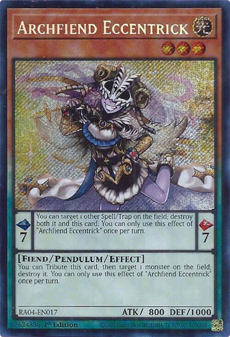 Archfiend Eccentrick (Secret Rare) - Quarter Century Stampede YuGiOh trading card