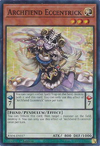 Archfiend Eccentrick - Quarter Century Stampede  #RA04-EN017 - Super Rare YuGiOh Trading Card