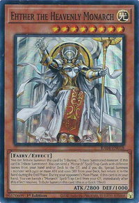 Ehther the Heavenly Monarch - Quarter Century Stampede  #RA04-EN018 - Super Rare YuGiOh Trading Card