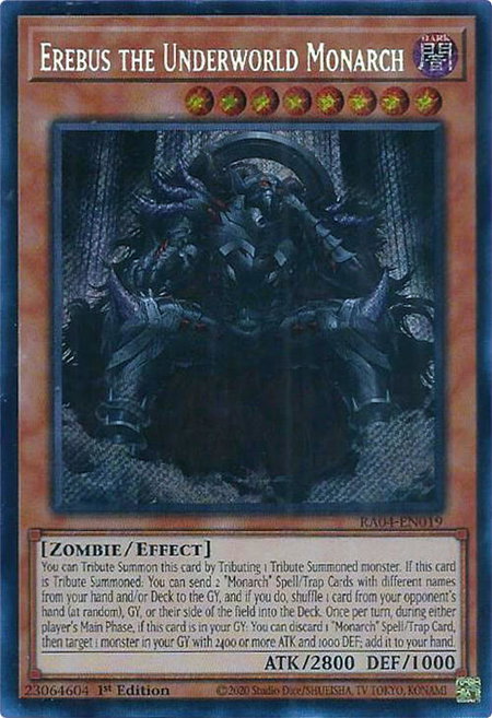 Erebus the Underworld Monarch (Secret Rare) - Quarter Century Stampede YuGiOh trading card