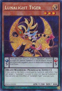 Lunalight Tiger (Secret Rare) - Quarter Century Stampede  #RA04-EN020 - Secret Rare YuGiOh Trading Card