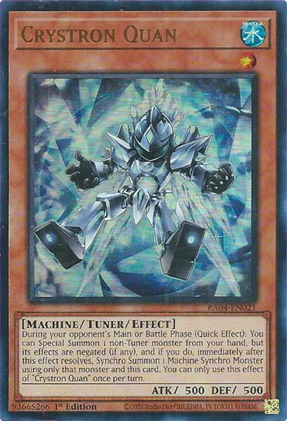 Crystron Quan (UR) trading card from Quarter Century Stampede Crystron Quan (UR) - Quarter Century Stampede YuGiOh trading card