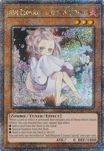 Ash Blossom & Joyous Spring (Alternate Art) (Quarter Century Secret Rare) - Quarter Century Stampede  #RA04-EN025 - Quarter Century Secret Rare YuGiOh Trading Card