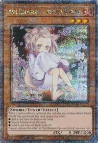 Ash Blossom & Joyous Spring (Alternate Art) (Quarter Century Secret Rare) - Quarter Century Stampede #RA04-EN025 - Quarter Century Secret Rare YuGiOh Trading Card