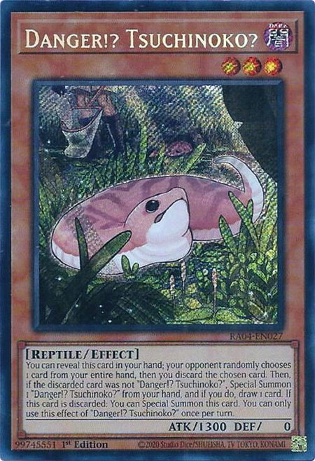 Danger!? Tsuchinoko? (Secret Rare) - Quarter Century Stampede YuGiOh trading card