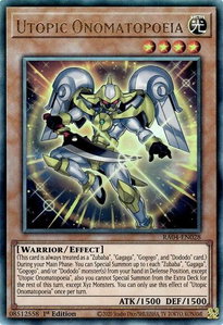 Utopic Onomatopoeia (PUR) - Quarter Century Stampede  #RA04-EN028 - Prismatic Ultimate Rare YuGiOh Trading Card