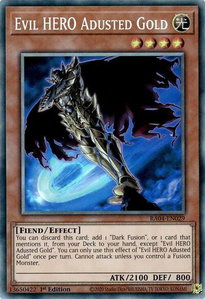 Evil HERO Adusted Gold (PCR) - Quarter Century Stampede  #RA04-EN029 - Prismatic Collector's Rare YuGiOh Trading Card
