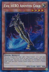 Evil HERO Adusted Gold (Secret Rare) - Quarter Century Stampede  #RA04-EN029 - Secret Rare YuGiOh Trading Card