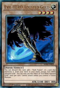 Evil HERO Adusted Gold (PUR) - Quarter Century Stampede  #RA04-EN029 - Prismatic Ultimate Rare YuGiOh Trading Card