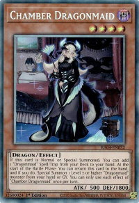 Chamber Dragonmaid (PCR) - Quarter Century Stampede #RA04-EN032 - Prismatic Collector's Rare YuGiOh Trading Card